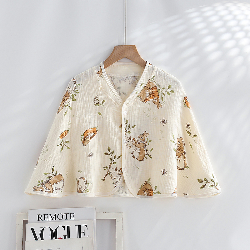 夏季纯棉薄款月子空调房睡觉保暖护肩颈椎坎肩孕产妇哺乳喂奶披肩