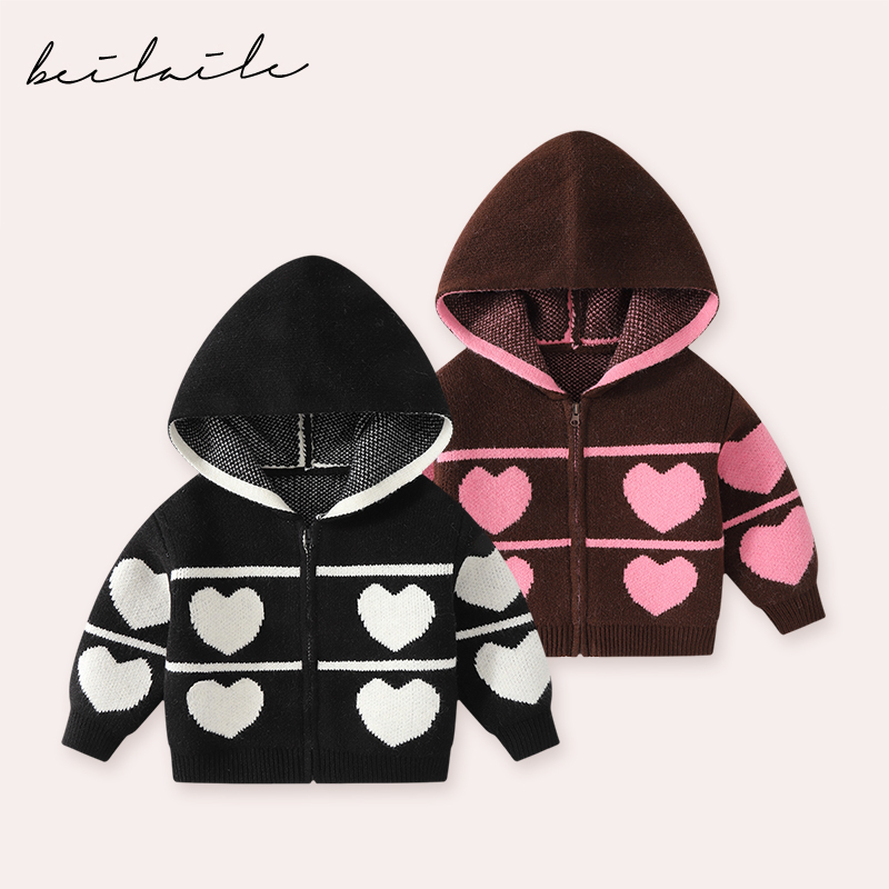 【带帽毛衣针织衫】秋冬款打底衫婴儿冬季男女童上衣宝宝衣服K15