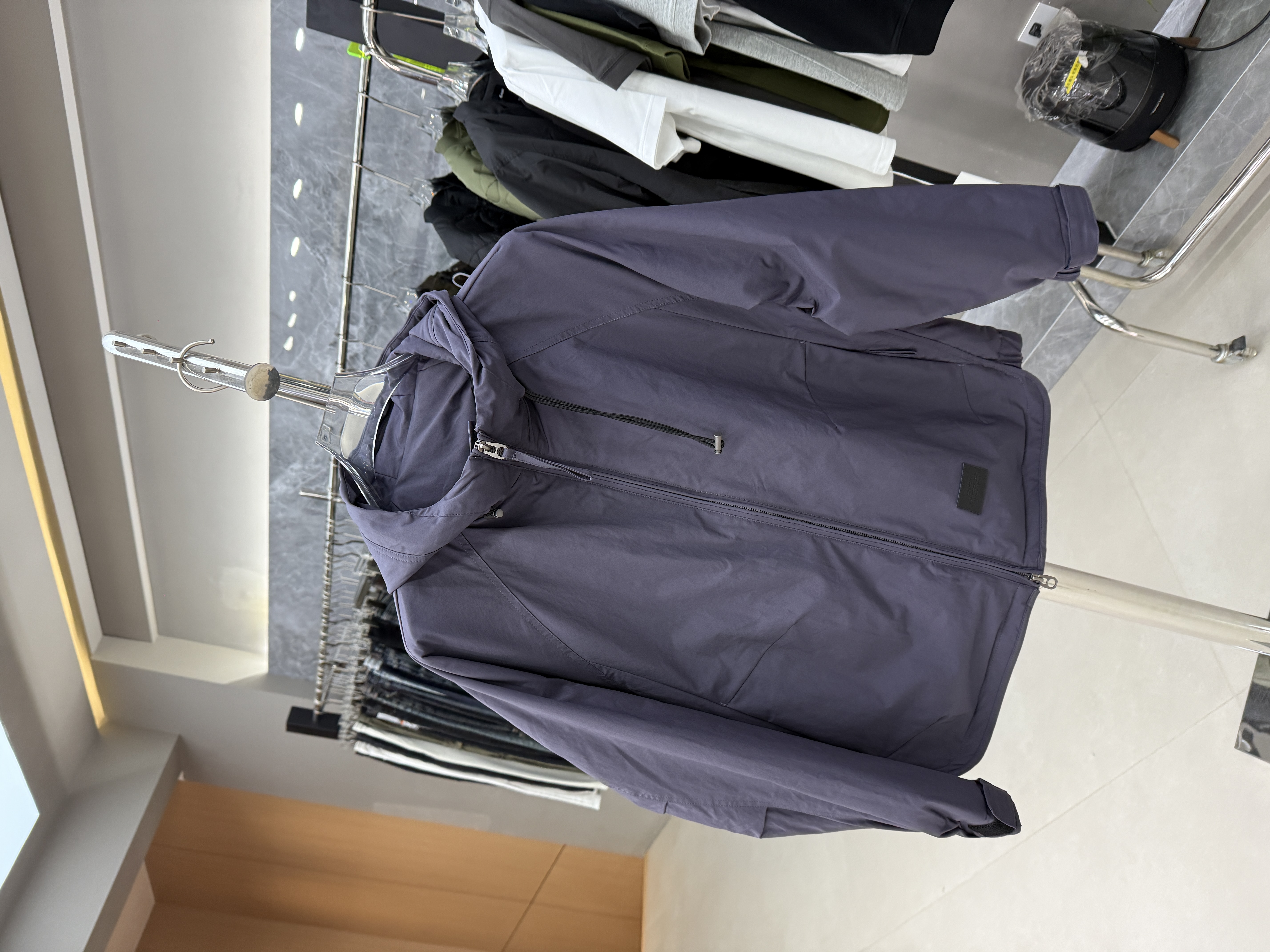 秋季新款时尚百搭高品质精品连帽休闲夹克外套2509痞帅慵懒风男装