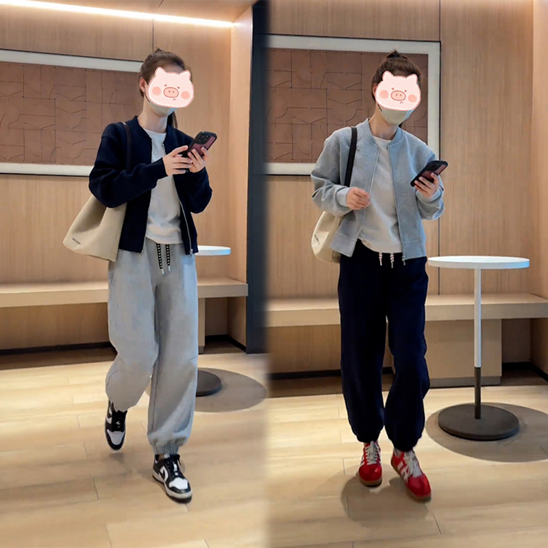 2025年秋季新款穿搭一整套时尚百搭设计纯色上衣外套搭配休闲裤女