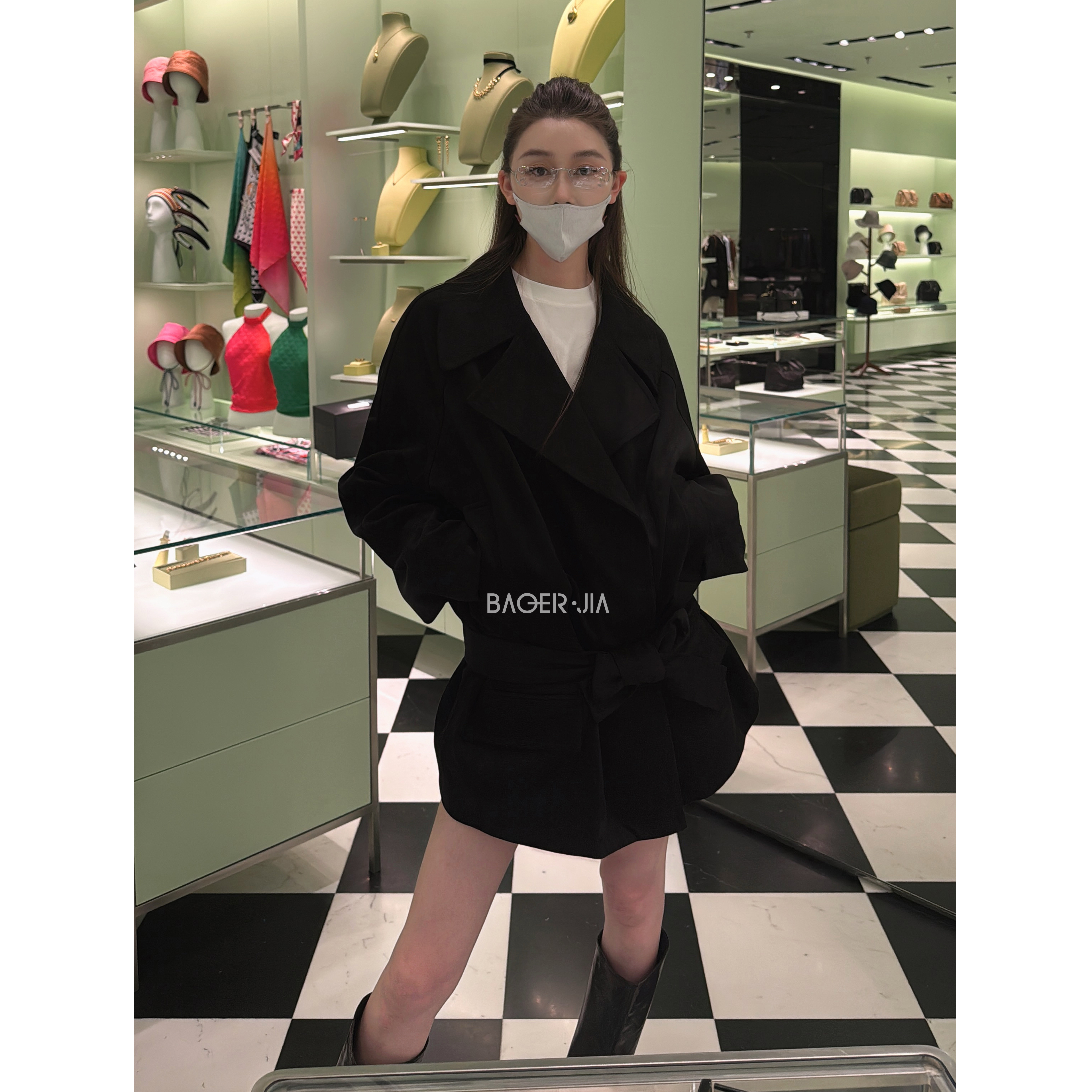 33-宝儿家含幂BA137425309秋冬新款宽松型复古港风小众高级外套