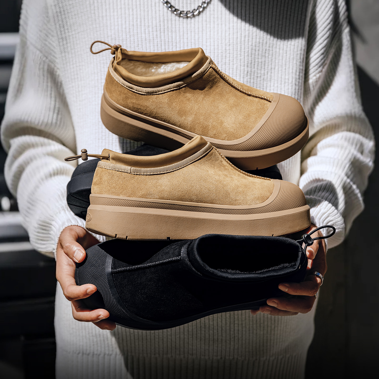 MRA低帮雪地靴男款2025新款冬季加绒加厚保暖棉鞋面包鞋厚底短靴