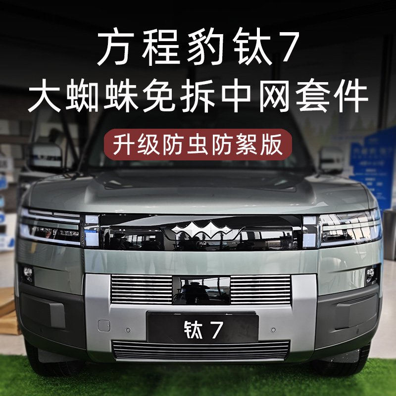 适用于方程豹钛7防虫网钛七前脸中网外观改装件装饰汽车用品配件