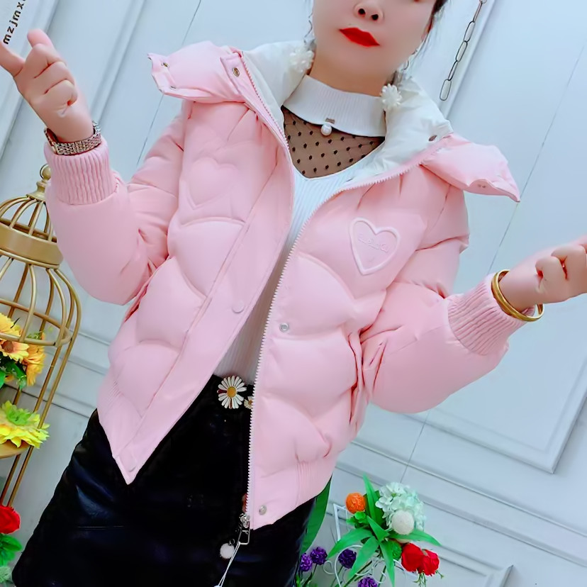 小个子短款棉服女加厚保暖外套冬季新款时尚休闲棉衣连帽百搭棉袄