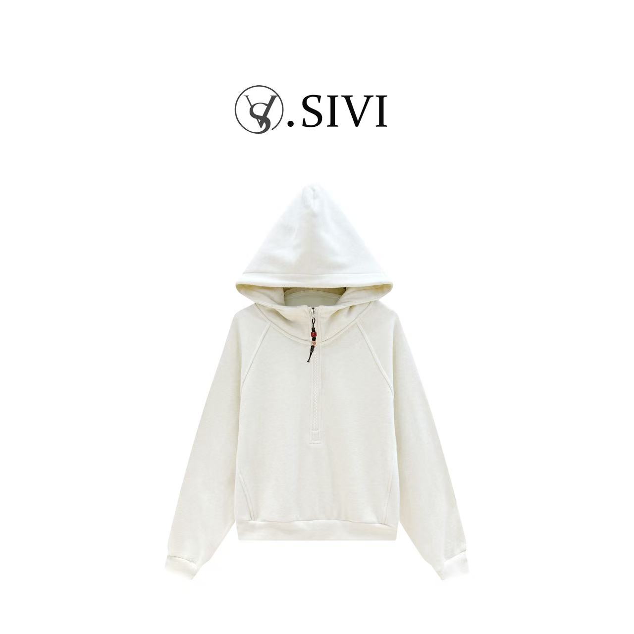 熙薇【晨幕之间】2025秋冬新款时尚百搭休闲羊毛卫衣H5781