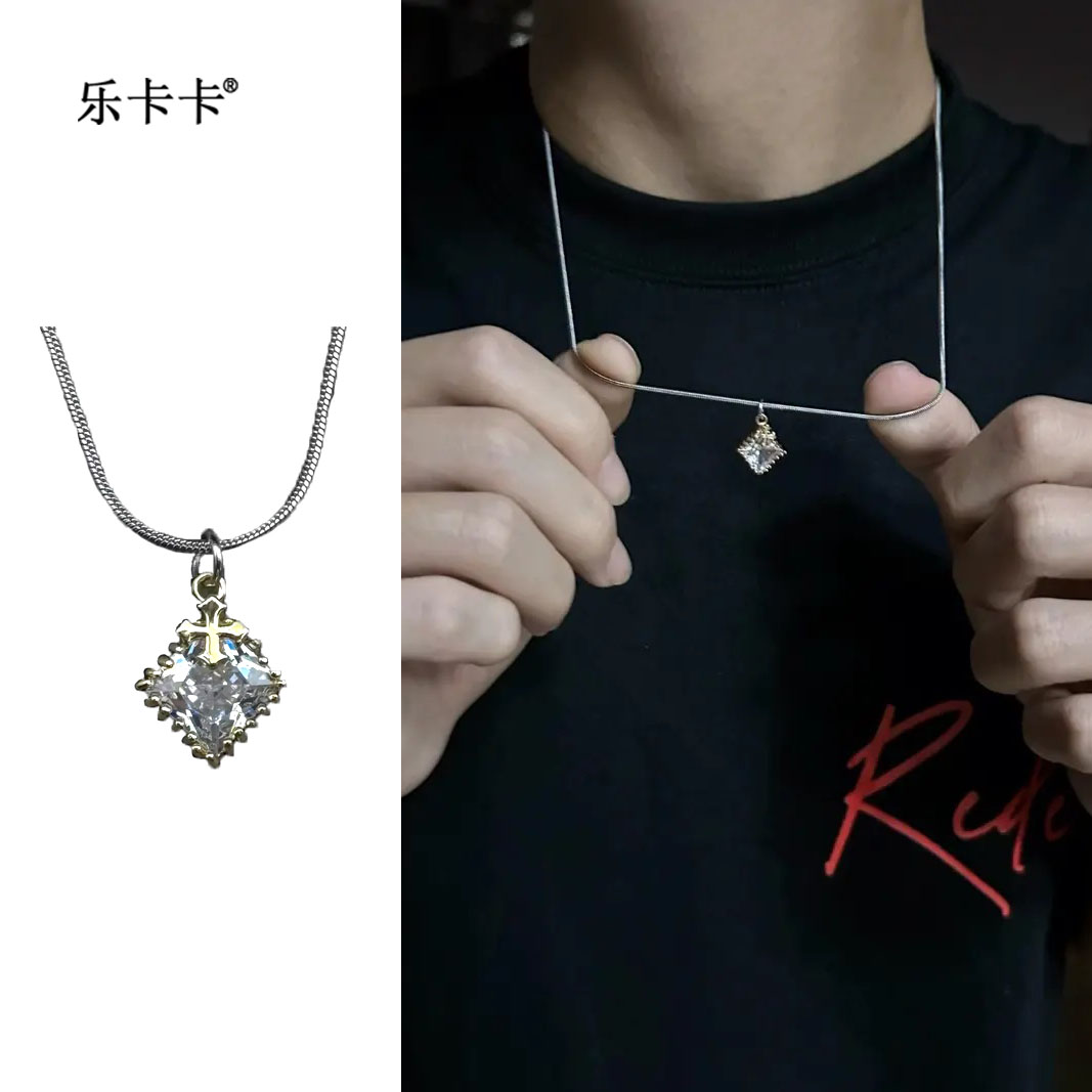 钛钢项链 潮流锁骨链美式女配饰项链男高级吊坠原创小众设计配饰