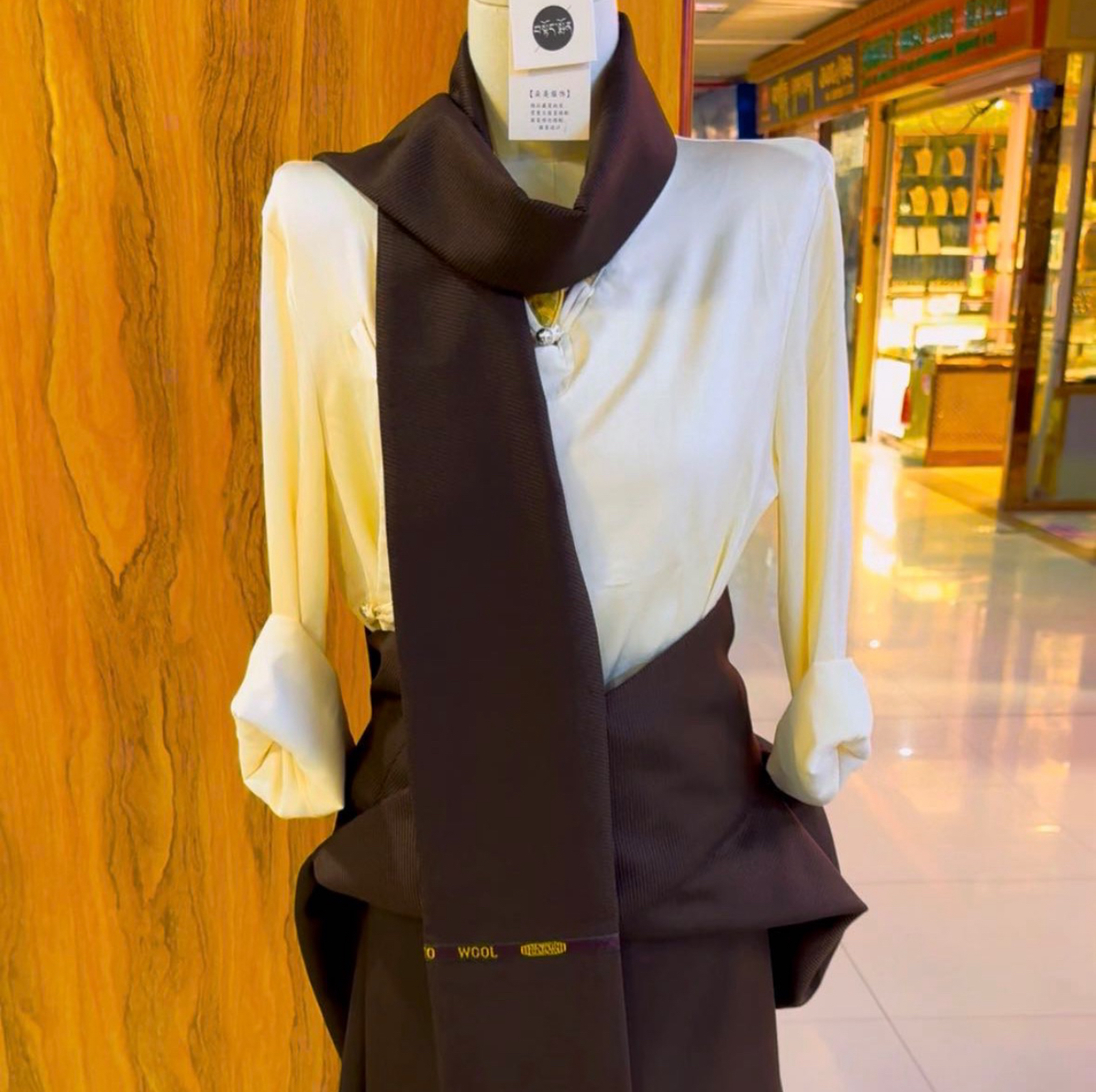 之舞藏族服饰女生藏袍休闲百搭款藏袍+围巾严选气质