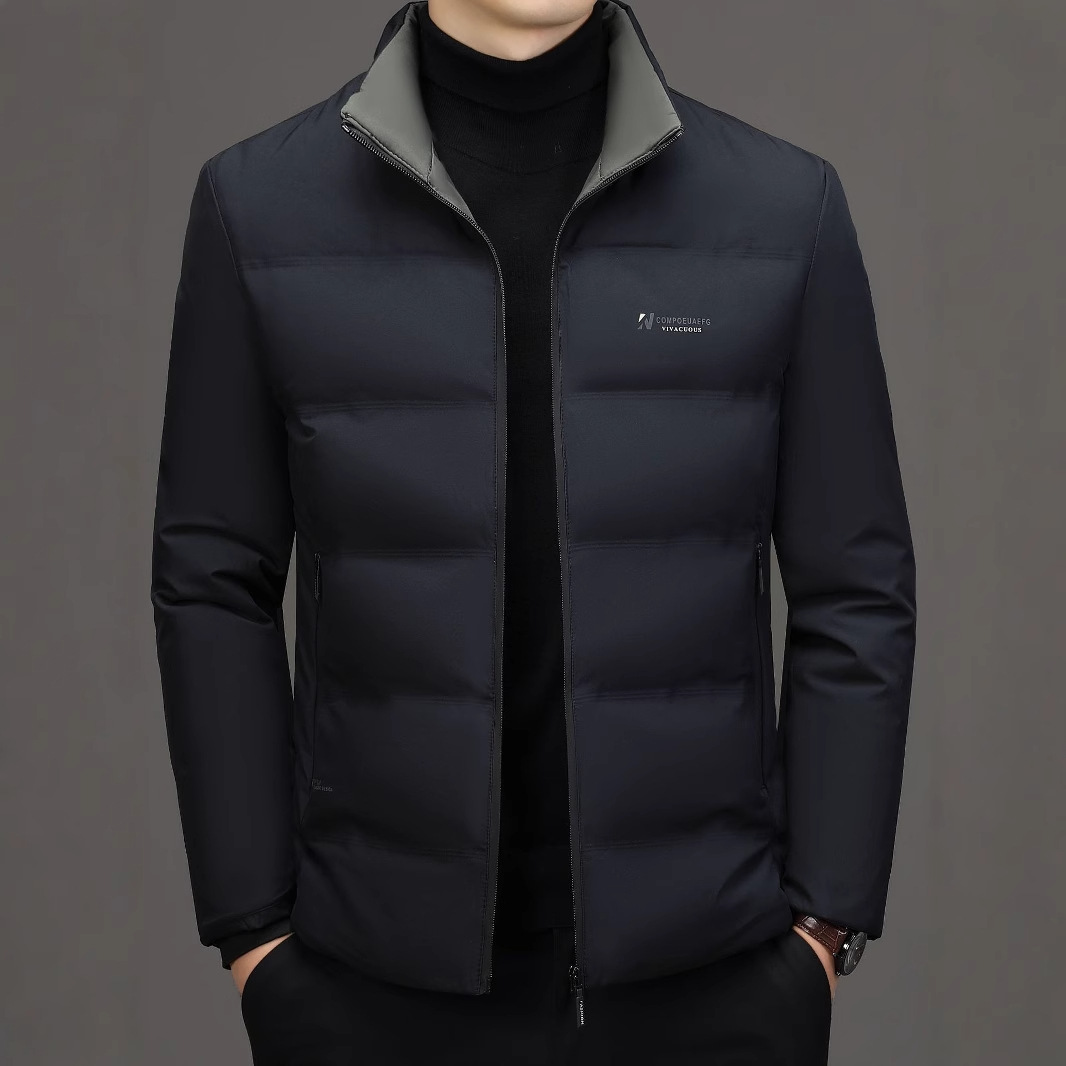 时尚短款立领棉服男装2024冬季新款韩版宽松大码简约帅气保暖潮流