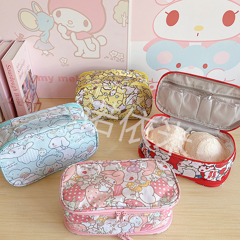 卡通内衣收纳袋旅行收纳包便携内裤文胸出差旅游行李箱分装整理袋