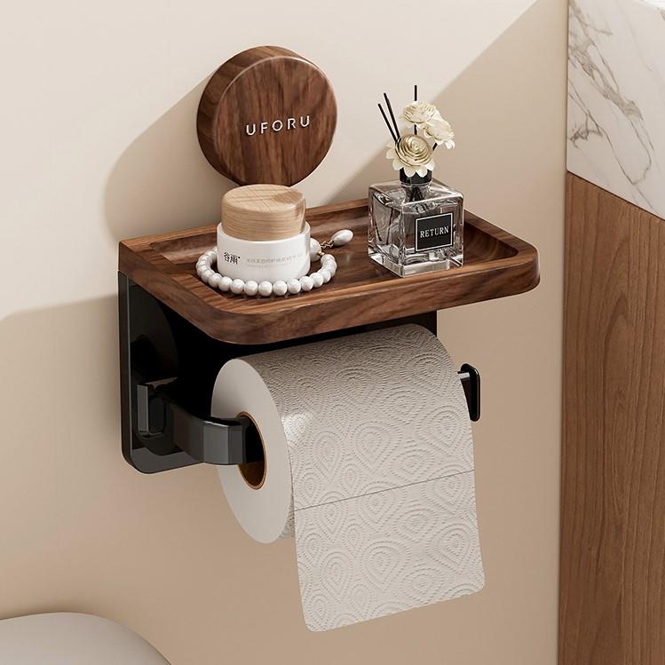 吸盘卫生间厕纸盒壁挂式免打孔厕所浴室厕纸架收纳纸巾盒置物架