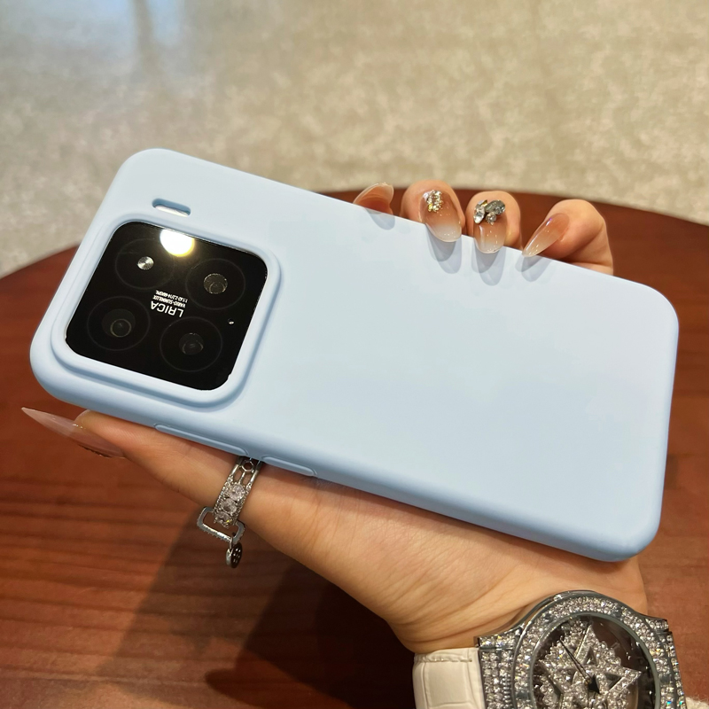 液态硅胶适用小米15Pro手机壳纯色简约小米15/14/13ultra大孔防摔