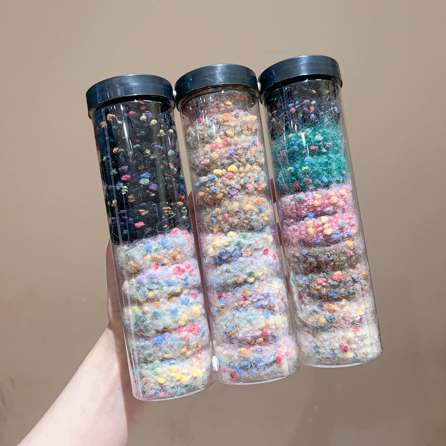 秋冬新品好看女士头圈发绳耐用橡皮筋粗扎头发绳毛绒低马尾不伤发