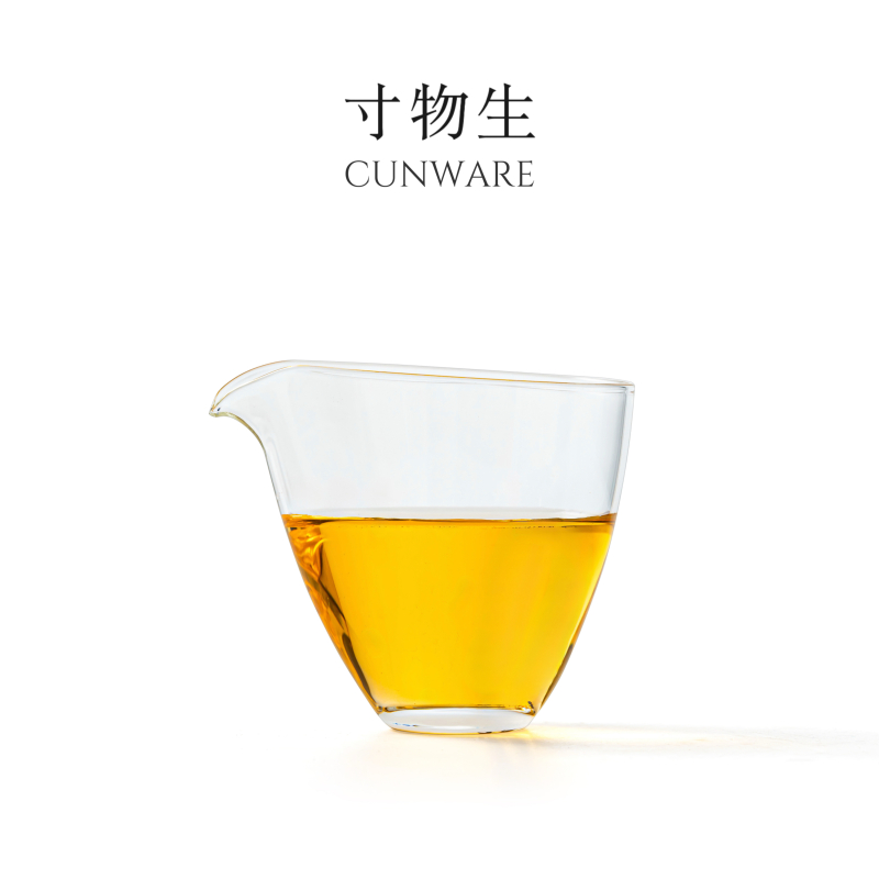 寸物生揽月公道杯高硼硅玻璃耐高温茶海茶具分茶器匀杯