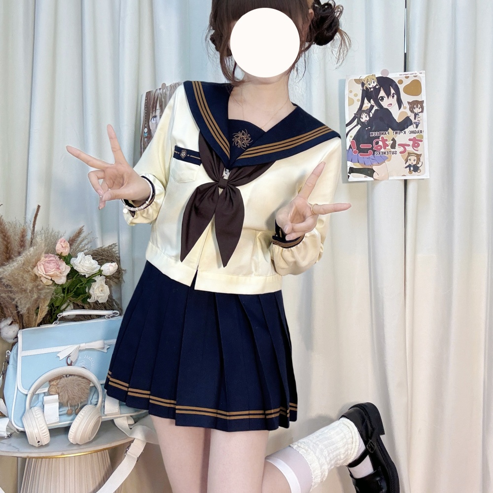 【岁樱】城南诗中意原创正品jk制服绀色学院风水手服基础款套装女