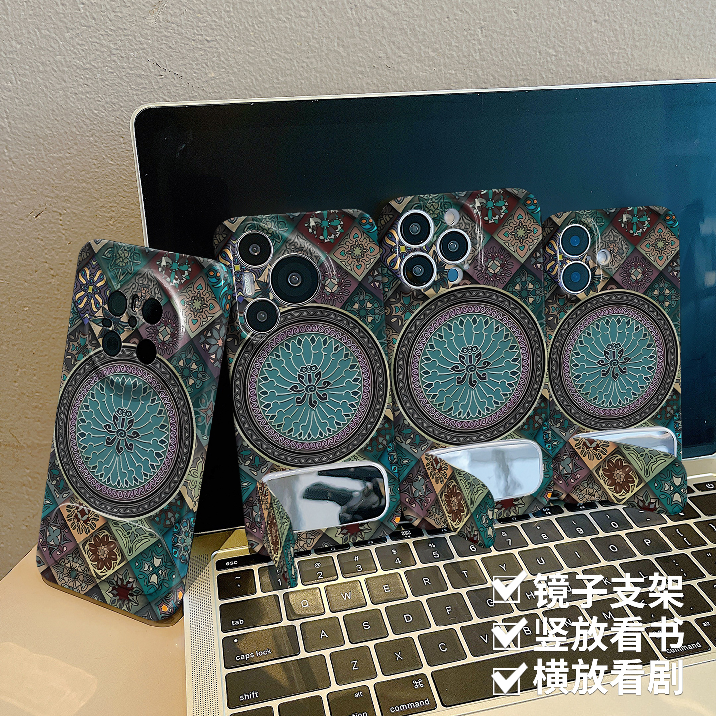 蓝莲花适用苹果16/华为Pura70/OPPO/vivo/小米菲林防摔高级女款
