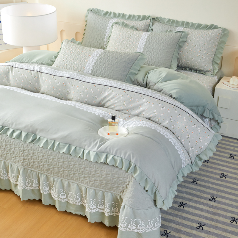 【被套四件套】2025新品四季款防滑绗缝床盖加厚四季款床盖三件套