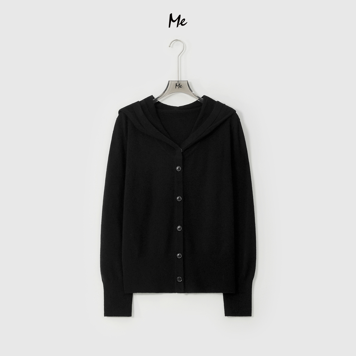 ME【连帽喇叭袖针织衫】100绵羊毛走定纺连帽上衣显瘦毛衣MEQA0310