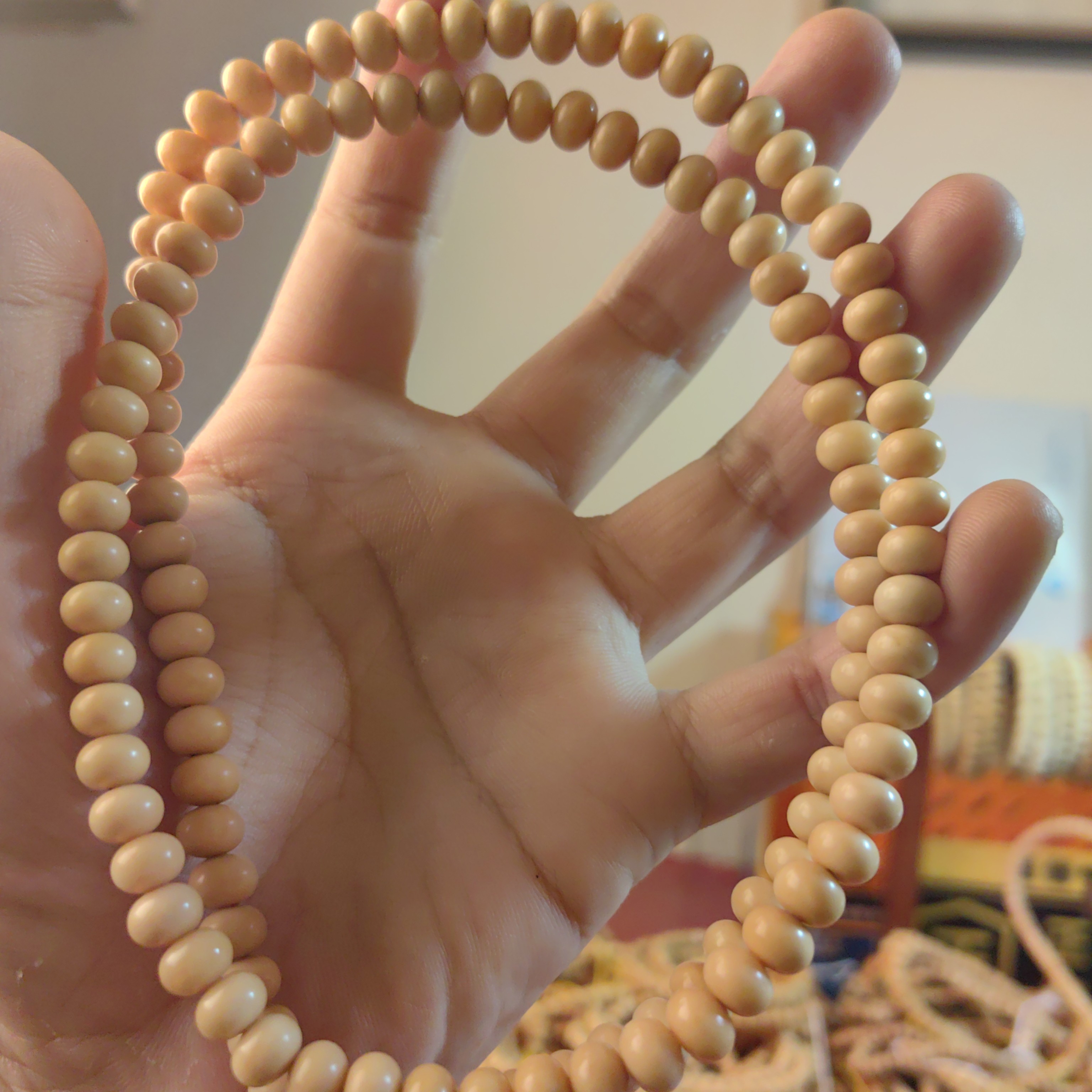 龙脊菩提8*6苹果珠120颗精工高抛原生态