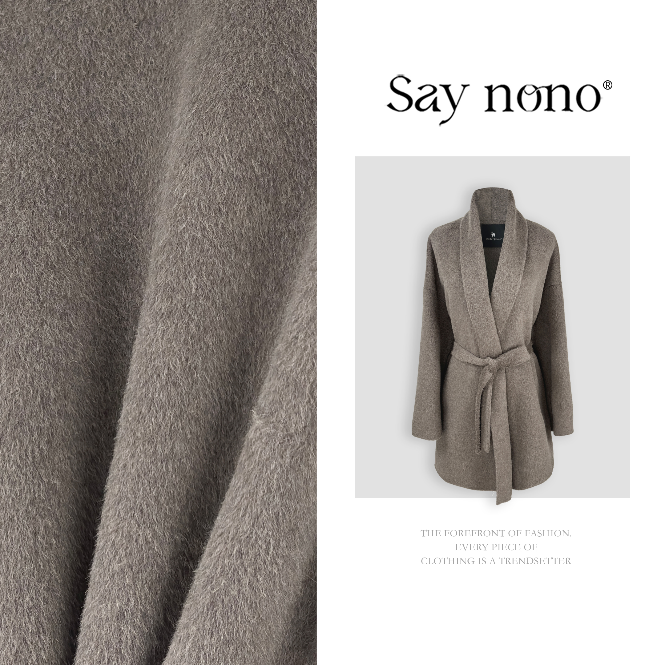 懒猫nono│Saynono 18.27微米双面“黄金羊驼”收腰外套 GB1951BY