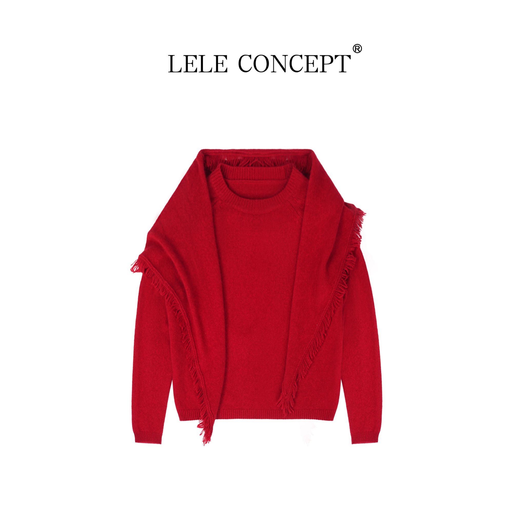 LELE CONCEPT丨都市气质时尚设计款两件套圆领毛衣FA25D0267Y