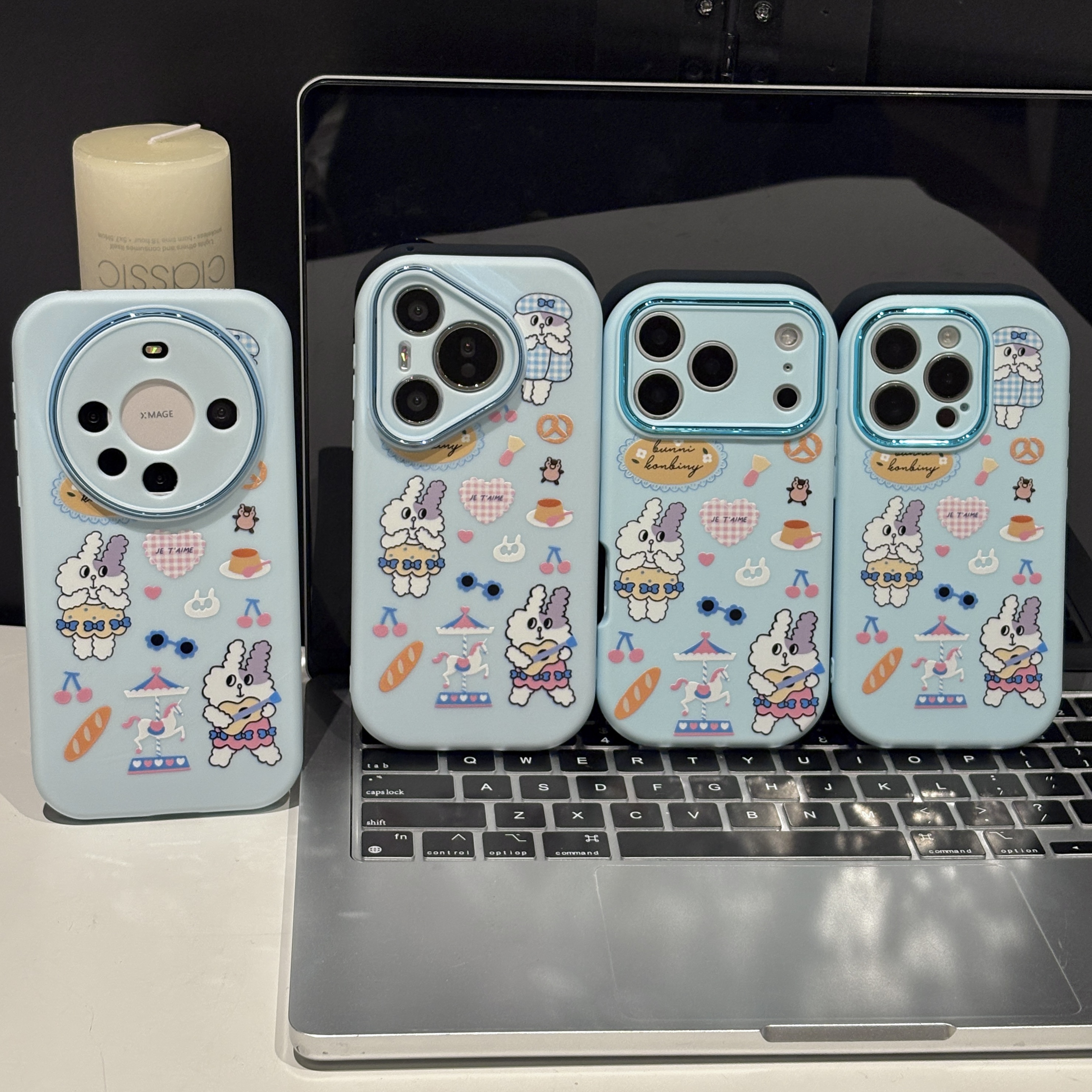 音乐小兔适用苹果17pro手机壳16pm小胖妹华为p80荣耀oppo女小米17