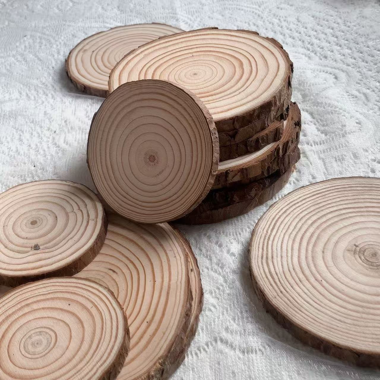 有文精选  7至8厘米圣诞树底座木片[上等松木]手工diy制作材料
