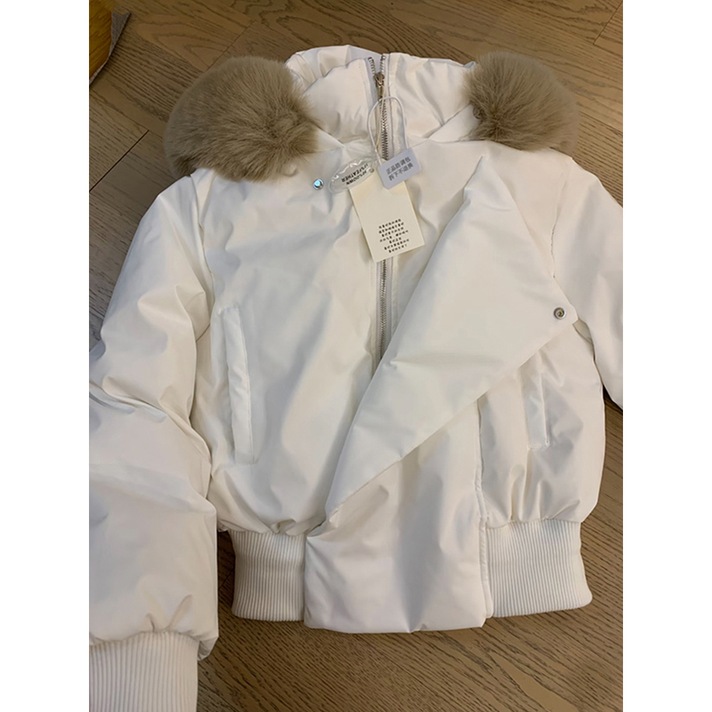 今年流行独特超好看毛领棉服外套女冬季小个子保暖加厚短款面包服