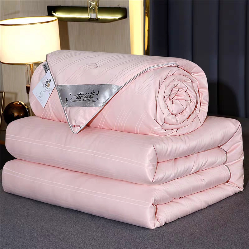 高档手工二合一蚕丝被拉链款子母被春秋被子蚕蛹蛋白保暖冬被芯