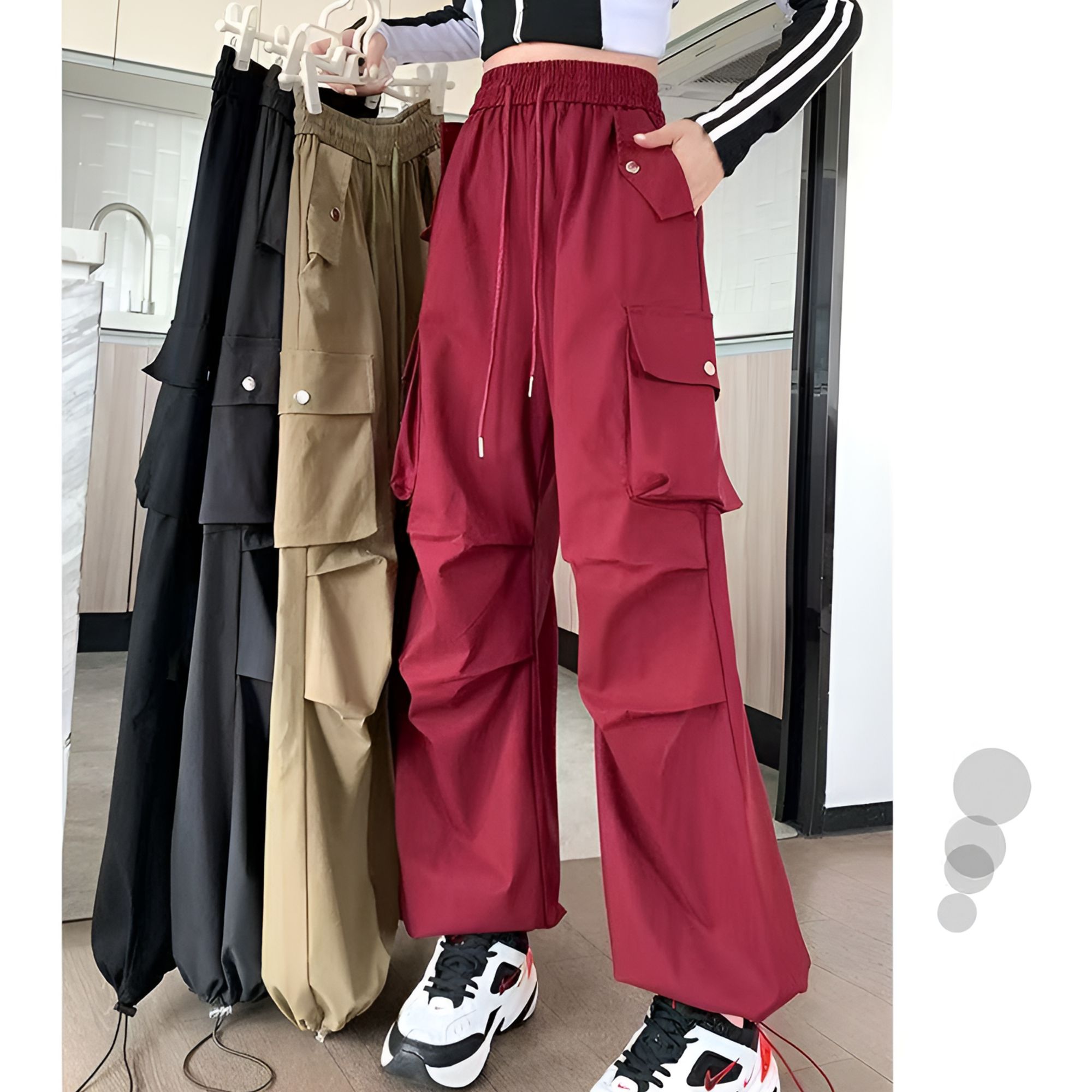 【清仓捡漏】工装裤女2025春秋季新款直筒束脚两穿百搭休闲运动裤女