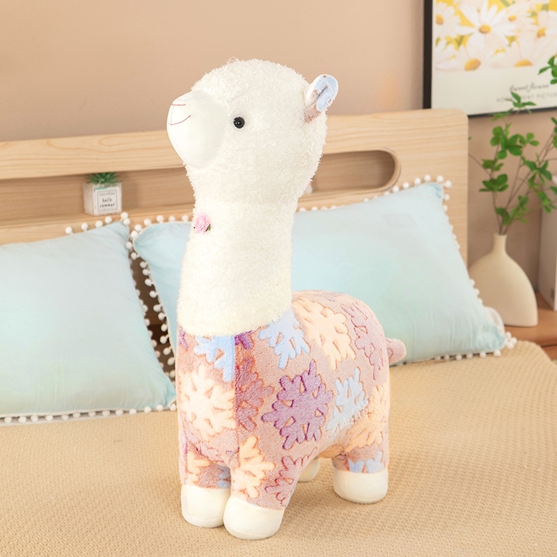 70CM雪花羊驼公仔玩偶毛绒玩具礼物羊驼玩偶可爱生日女生礼物大号