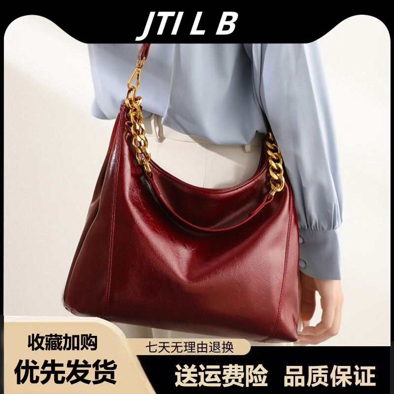 高级感托特包大容量女包包2025新款单肩腋下包红色结婚包包新娘包