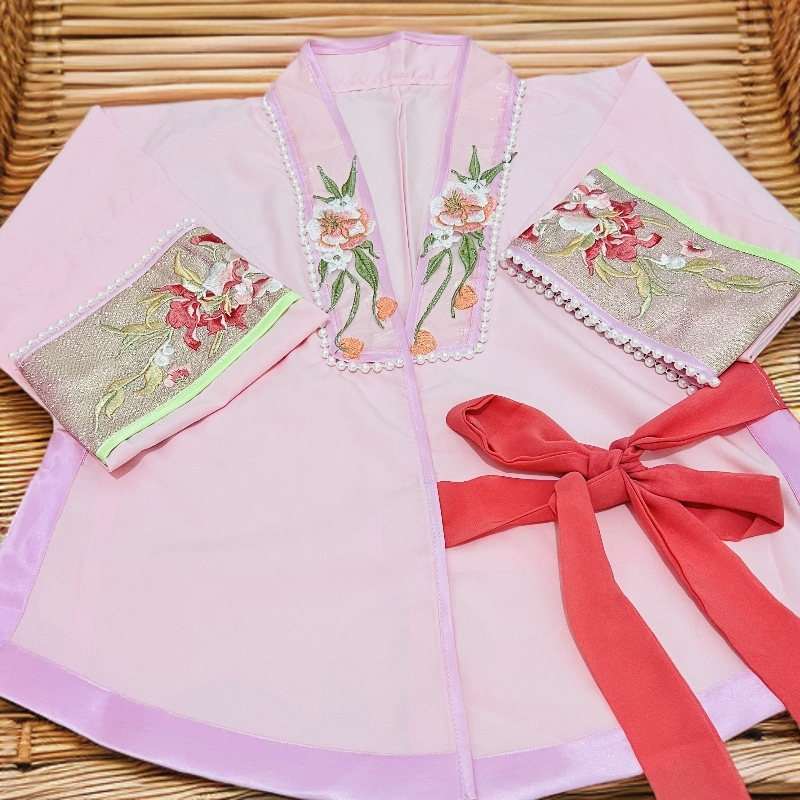 村超少数民族服装粉色上衣民族风传统中国风古风汉元素女士套装