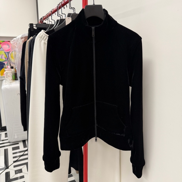 ZHOUFAFA l 丝绒面料加绒卫衣外套