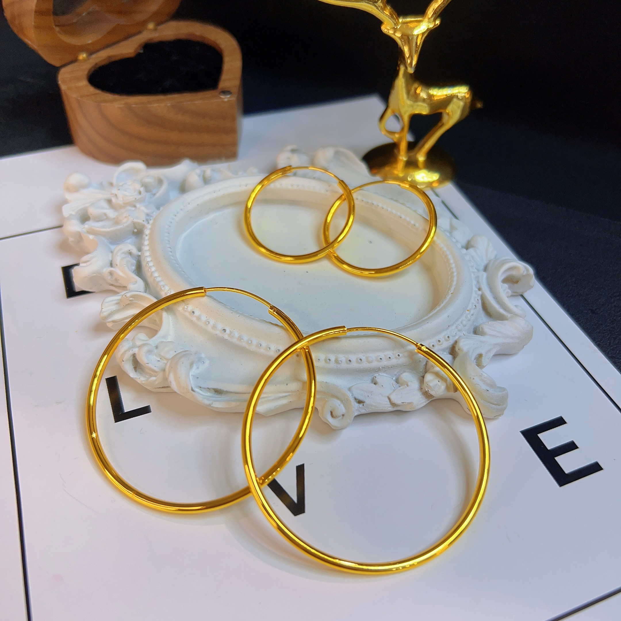 铜合金耳饰 哈尼西牧时尚百搭耳圈#0009337