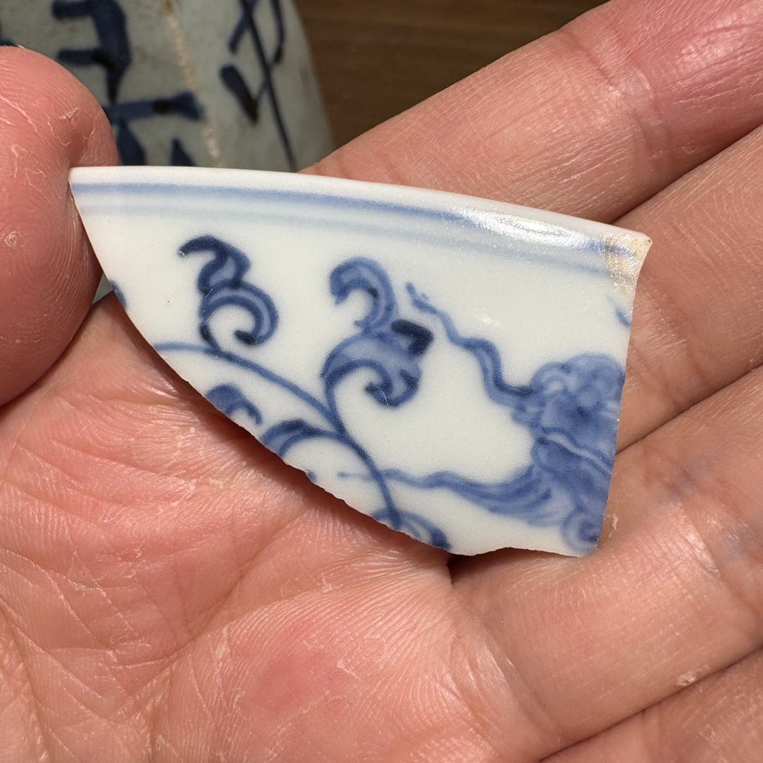 M御窑青花龙纹瓷片标本全手工制作顺丰包邮手绘创意陶瓷