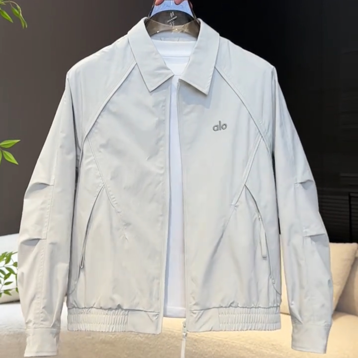 秋季爆款潮牌刺绣字母翻领夹克男轻奢高档宽松百搭休闲上衣外套