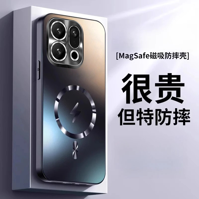 适用oppofindx9手机壳新款镜头全包pro磁吸磨砂防摔耐脏防手汗潮