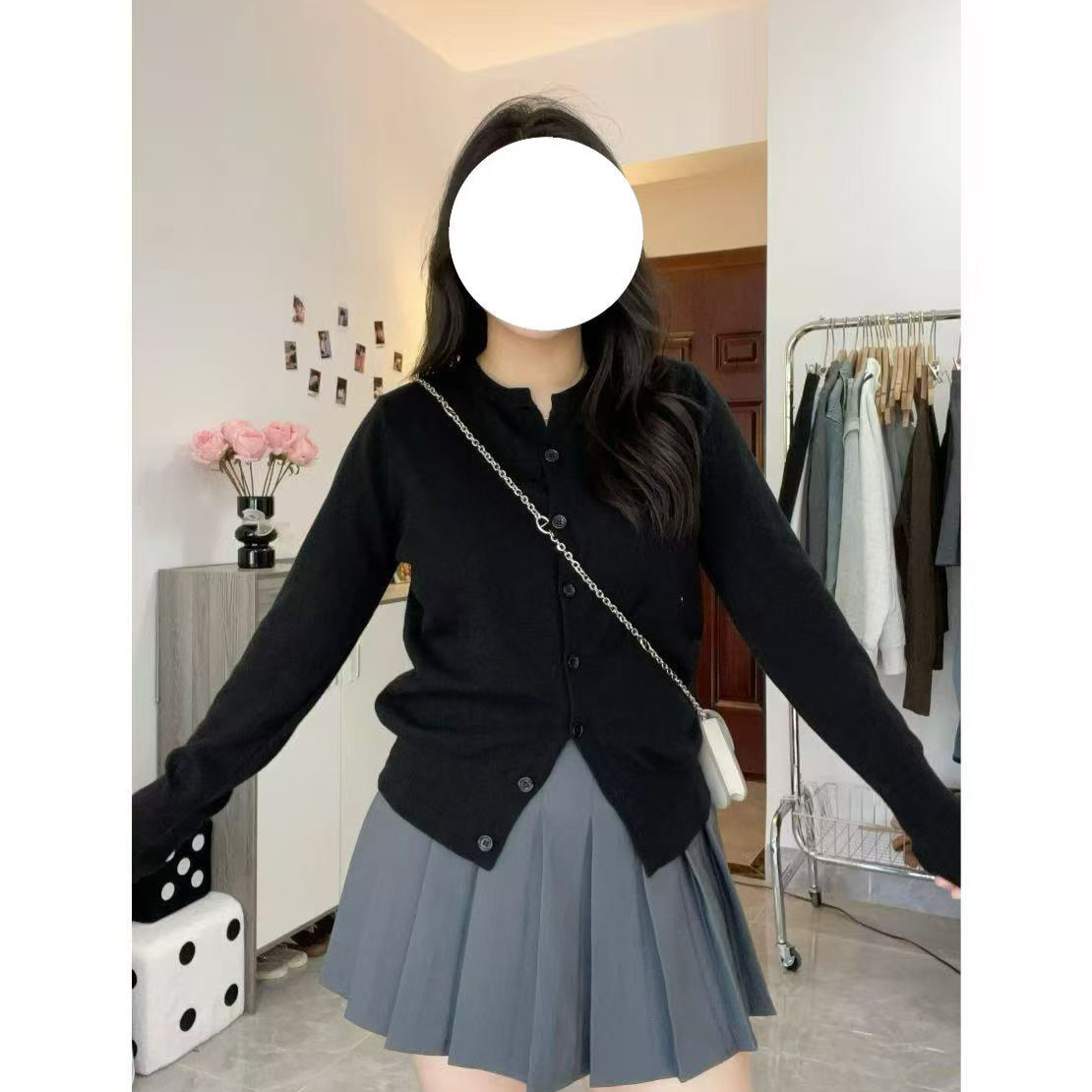 2025新款秋季气质针织开衫外套上衣宽松毛衣外搭气质针织毛衫