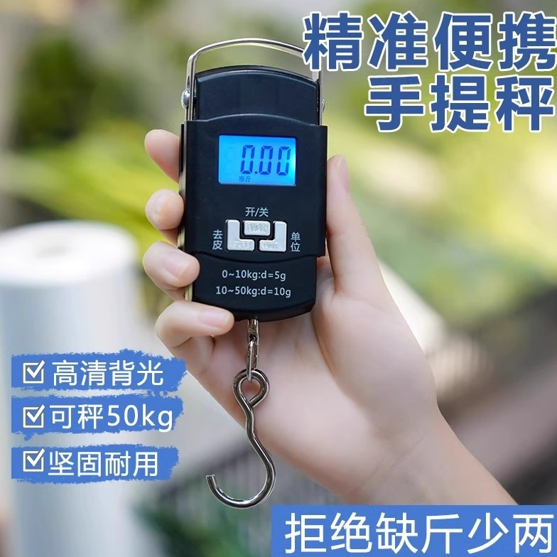 手提电子秤高精度精准电子称手提秤弹簧秤家用便携式小型称重器钩