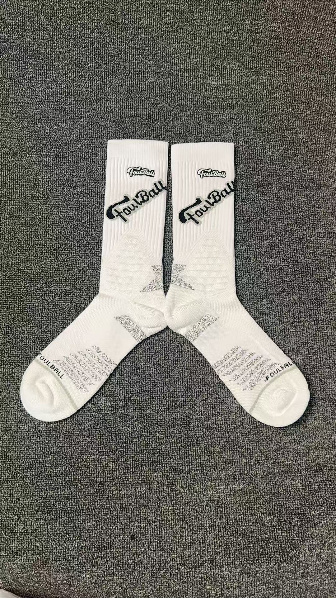 FOULBALL【野行】复古防滑纱高筒健身透气袜子运动袜篮球袜子运动袜