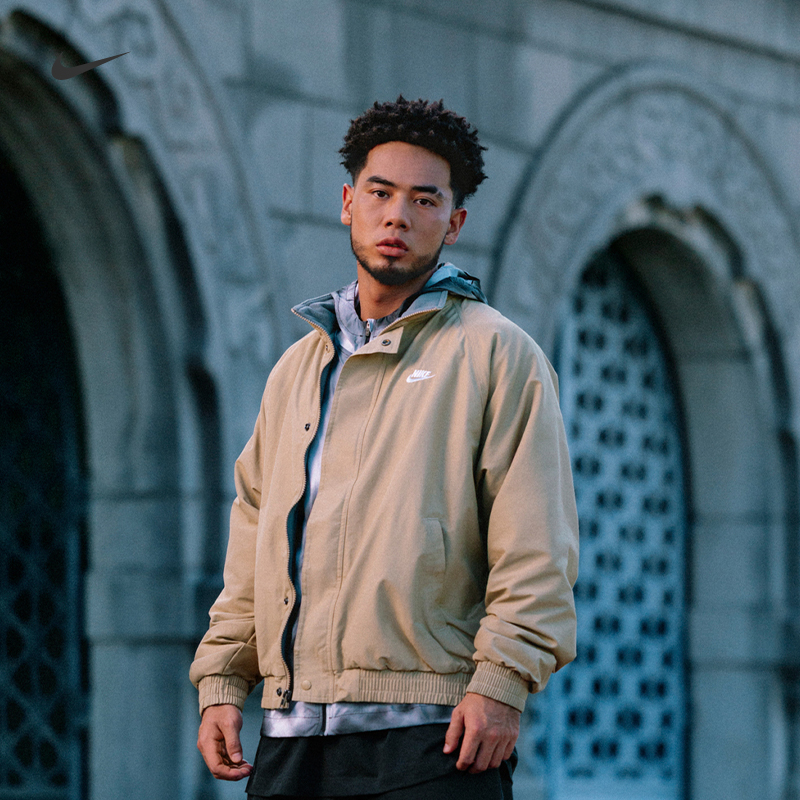 耐克男子摇粒绒里料夹克冬季宽松梭织休闲立领外套 FZ0657-297