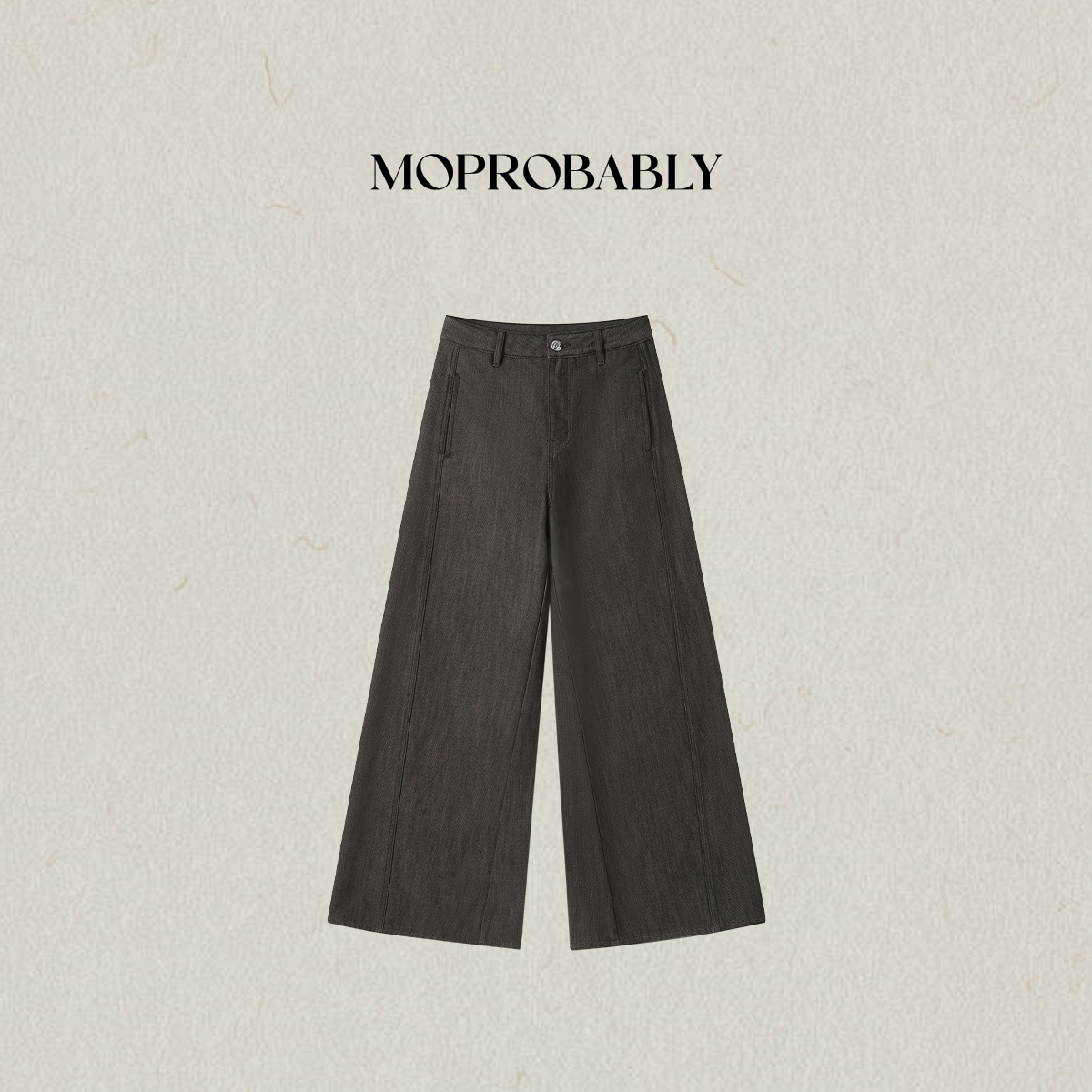 Moprobably李予诺「鎏光能量」抓毛定制色织双纱色牛仔裤L5473057