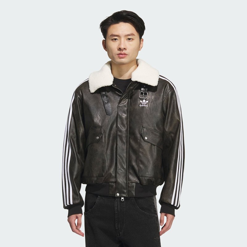阿迪达斯 （adidas）三叶草男子保暖运动宽松棉服KF3691
