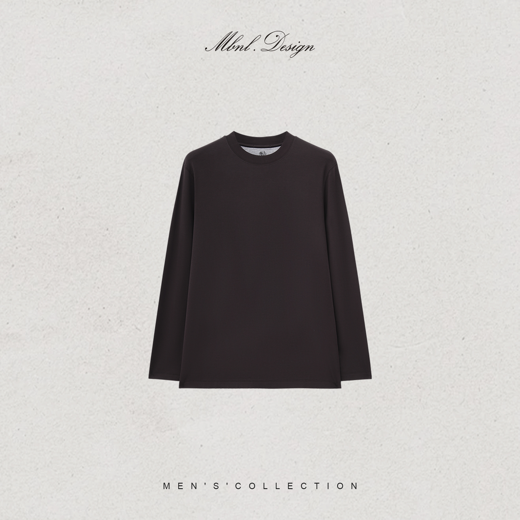 MBNL-F「Core Tees」秦磊男装棉质混纺平纹针织圆领长袖LL-WSY1167