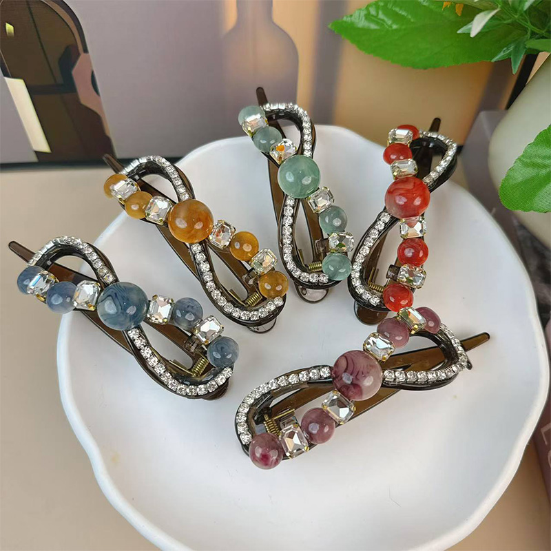 秋冬新品高级感水砖八字夹