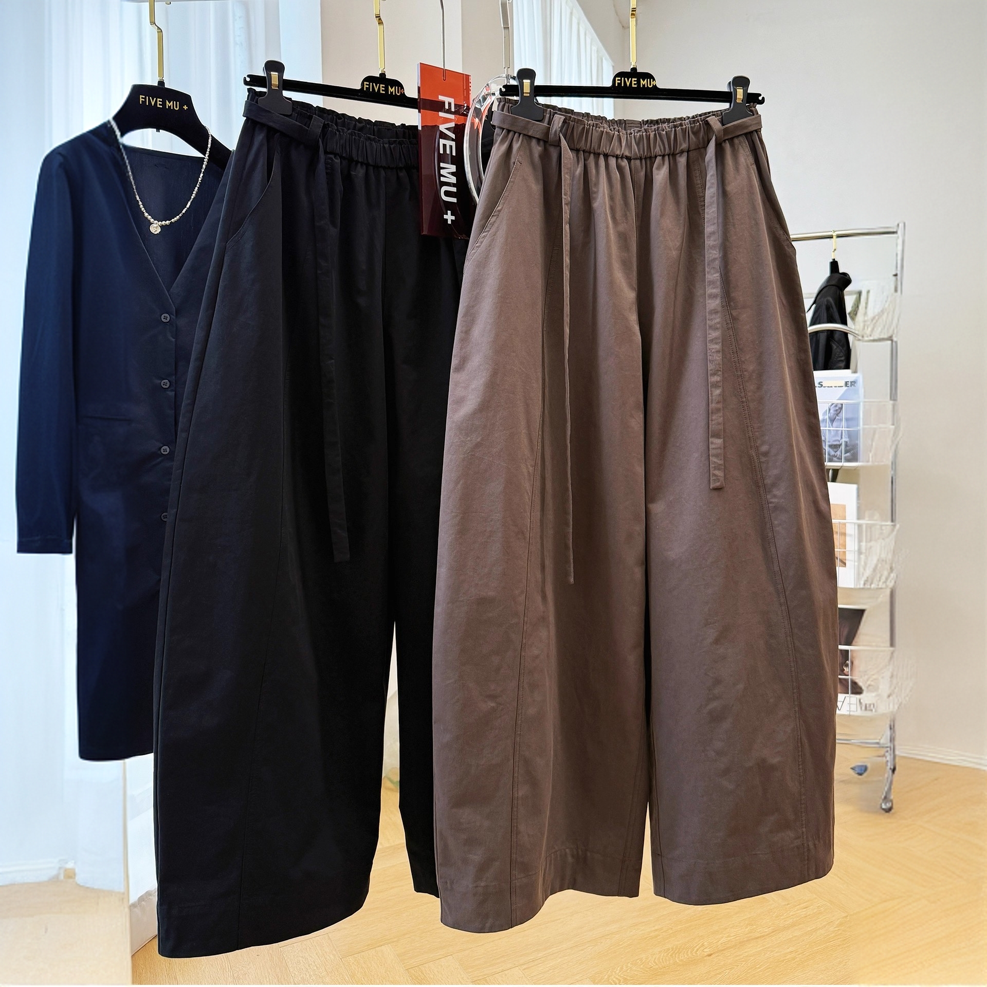 高级感韩系工装休闲裤女秋季宽松bf慵懒风裤子高腰显瘦老爹裤长裤