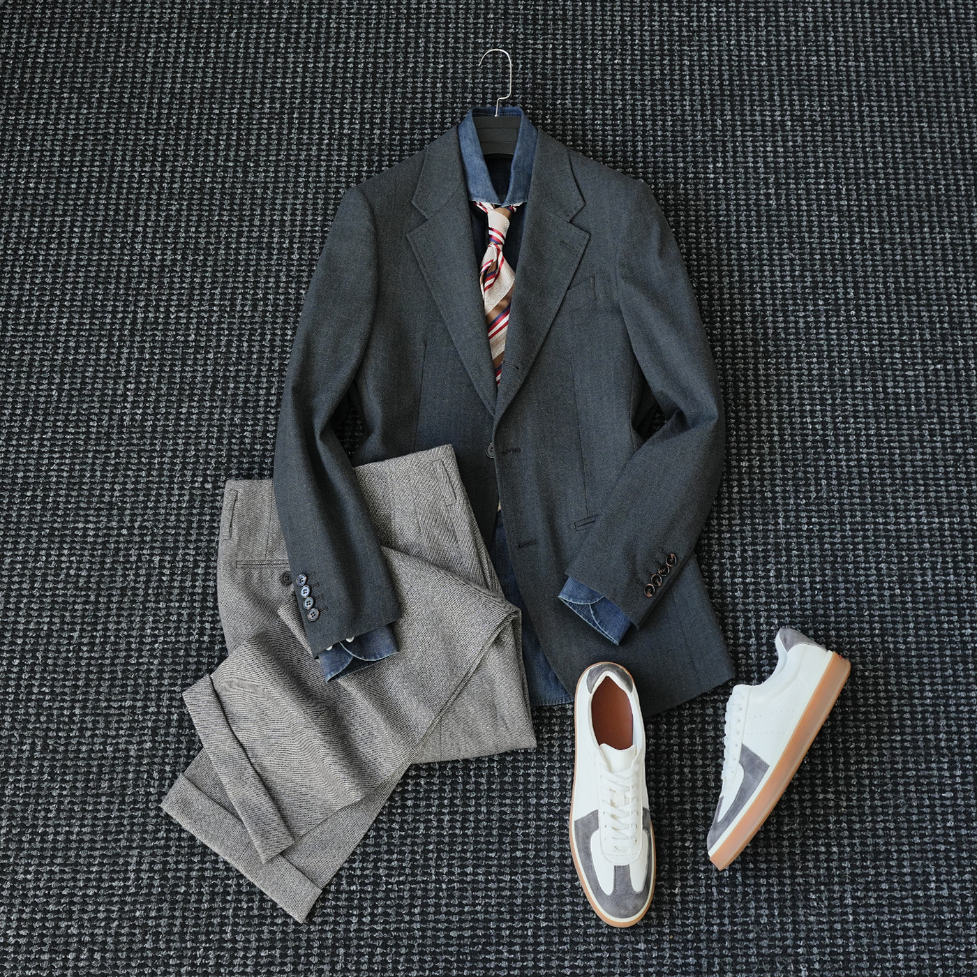 CssuGent那不勒斯皇后 高定平驳领绅士优雅平驳领西服男商务西装