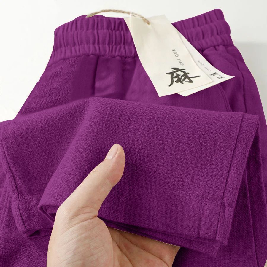 纯棉阔腿裤女2025年宽松时尚百搭薄款棉麻夏季直筒休闲长裤棉..