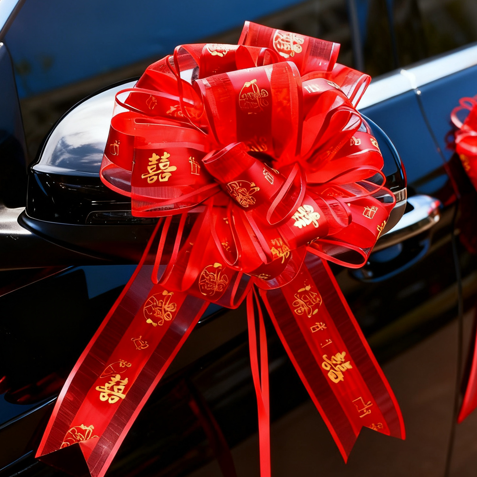 婚车拉花婚车装饰车头花接亲车队婚礼布置婚车装饰拉花结婚用的