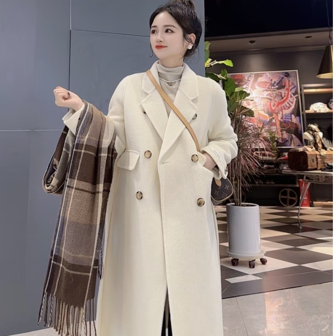 YR-2305小个子时尚街头羊毛大衣双面呢风衣外套